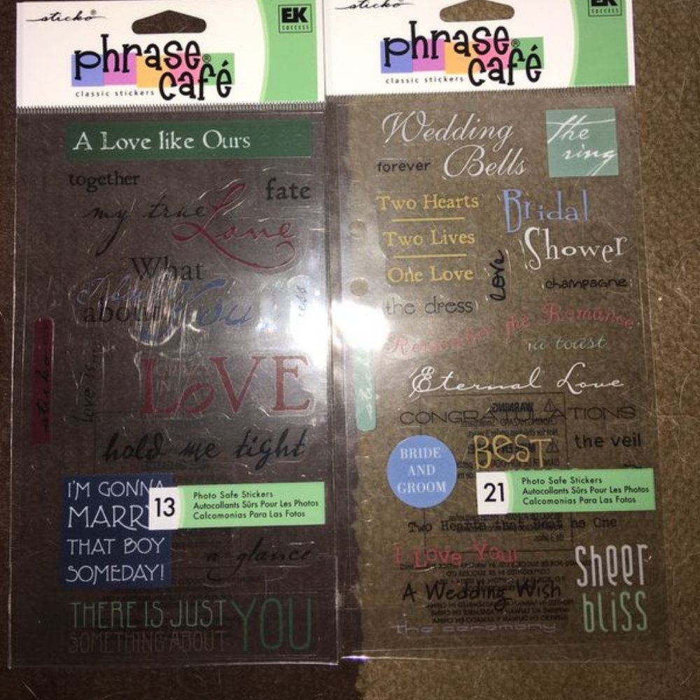 Sticko Phrase Cafe Love Marriage Stickers